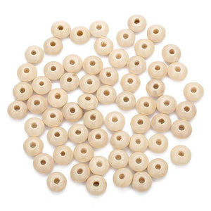 200pcs Natural Wooden Beads 12X6mm DIY Jewelry Making Finding