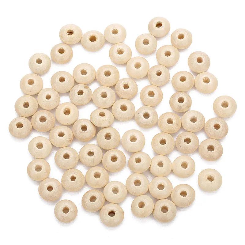 200pcs Natural Wooden Beads 12X6mm DIY Jewelry Making Finding