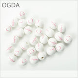 16MM Valentine Wooden Beads DIY Party Decoration Toys