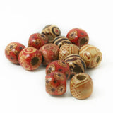 100pcs Mixed Wooden Beads Charms for Macrame BOHO Crafts