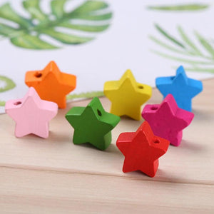 100pcs Wooden Beads Multicolor DIY Jewelry Accessories