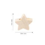 Wooden Bead Star Shaped Beads for Crafts DIY Jewelry Making