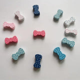 50Pcs Colorful Bow-Knot Wooden Beads - Kids Crafts Decorations