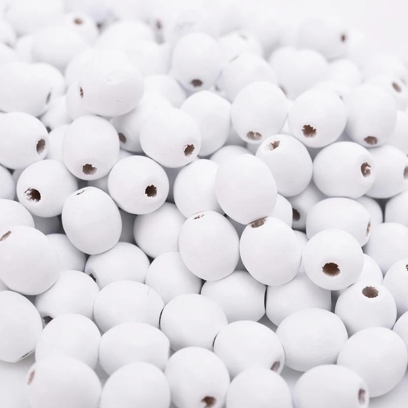 10mm Candy Oval Wooden Beads for Jewelry Making