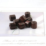 6mm/8mm/10mm/12mm Brown Red Cylinder Wooden Beads