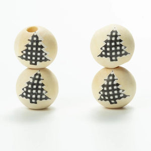 20pcs 16mm Christmas Tree Elk Beads DIY Decoration Jewelry Accessories