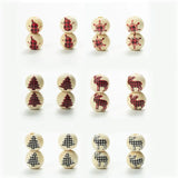 20pcs 16mm Christmas Tree Elk Beads DIY Decoration Jewelry Accessories