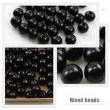 100 Pcs Wooden Beading Bracelet Making Supplies Handcraft Beads