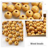 100 Pcs Wooden Beading Bracelet Making Supplies Handcraft Beads