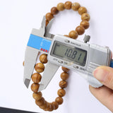 Yellow Wood Grain Round Spacer Beads for DIY Bracelet