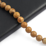 Yellow Wood Grain Round Spacer Beads for DIY Bracelet