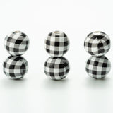 10pcs Wooden Beads Lattice Pattern Natural Round 14 18 20mm DIY Jewelry