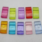 100 Transparent Acrylic Flat Square Beads 18X9mm