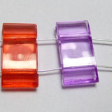 100 Transparent Acrylic Flat Square Beads 18X9mm