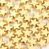 30pcs 18K Star Copper Metal Beads Spacer Beads Diy Bracelets Necklaces