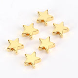 30pcs 18K Star Copper Metal Beads Spacer Beads Diy Bracelets Necklaces