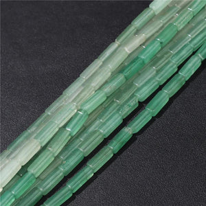 Square Tube Stone Beads Rectangular Jasper Aventurine Bead 4x13mm