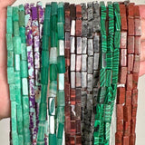 Square Tube Stone Beads Rectangular Jasper Aventurine Bead 4x13mm