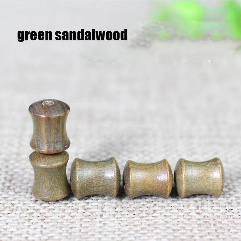 50pcs Natural Rosewood/Sandalwood Bamboo Beads Bracelets Necklace Wooden Bea