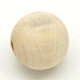 30Pcs Natural Wood Ball Spacer Beads 25mm Dia.