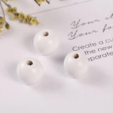 50Pcs Colored Wooden Round Beads 16mm DIY Crafts Jewelry Toys Accessories
