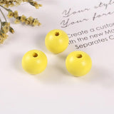 50Pcs Colored Wooden Round Beads 16mm DIY Crafts Jewelry Toys Accessories