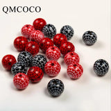 20Pcs 20mm Cobweb Wooden Round Beads Crafts Baby Kid Toys Bracelet Accessories