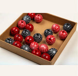 20Pcs 20mm Cobweb Wooden Round Beads Crafts Baby Kid Toys Bracelet Accessories