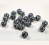 20Pcs 20mm Cobweb Wooden Round Beads Crafts Baby Kid Toys Bracelet Accessories