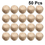 50 Pcs Wooden Square Beads DIY Beading Kits for Bracelets