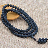 Natural Ebony Wood Beads Bracelet For Men Women