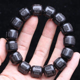 Natural Wooden Beads Tibetan Buddhism Bracelet Amulet Nanmo Amitabha 15mm