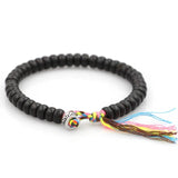 Wooden Beads Bracelets Stainless Steel Men Women