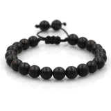 Wooden Beads Bracelets Stainless Steel Men Women