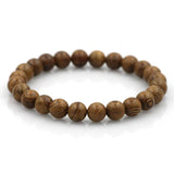 Wooden Beads Bracelets Stainless Steel Men Women