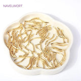 18K Plated Brass Wavy Tube Beads for Jewelry Making DIY