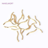 18K Plated Brass Wavy Tube Beads for Jewelry Making DIY