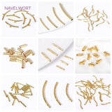 18K Plated Brass Wavy Tube Beads for Jewelry Making DIY
