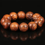Wood Beaded Engraved Bracelet - Buddha Prayer Beads Bracelets