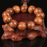 Wood Beaded Engraved Bracelet - Buddha Prayer Beads Bracelets