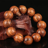 Wood Beaded Engraved Bracelet - Buddha Prayer Beads Bracelets