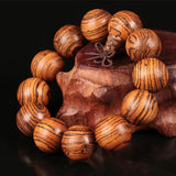 Wood Beaded Engraved Bracelet - Buddha Prayer Beads Bracelets