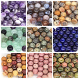 Natural Round Stones 4/6/8/10mm Loose Beads for Jewelry Making DIY Bracelet