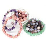 Natural Round Stones 4/6/8/10mm Loose Beads for Jewelry Making DIY Bracelet