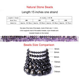 Natural Round Stones 4/6/8/10mm Loose Beads for Jewelry Making DIY Bracelet