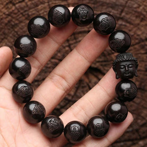 Natural Ebony Shakyamuni Tibetan Buddhism Bracelet
