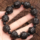 Natural Ebony Shakyamuni Tibetan Buddhism Bracelet