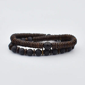 Tibetan Buddhist Rope Bracelet Coconut Shell Beads Lucky Amulet Budhi Jewelry