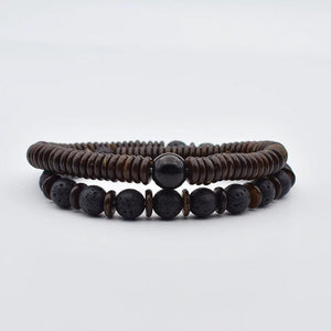 Tibetan Buddhist Rope Bracelet Coconut Shell Beads Lucky Amulet Budhi Jewelry