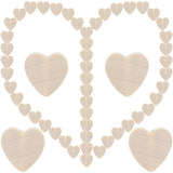 100 Pcs Love Wooden Beads Valentine Heart Jewelry Accessories